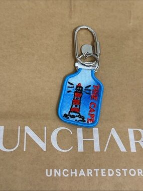 Blue Lighthouse Key & Card Holder Keychain - Uncharted